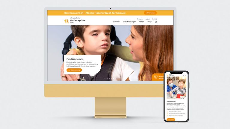 Webauftritt für die Kinderspitex Schweiz