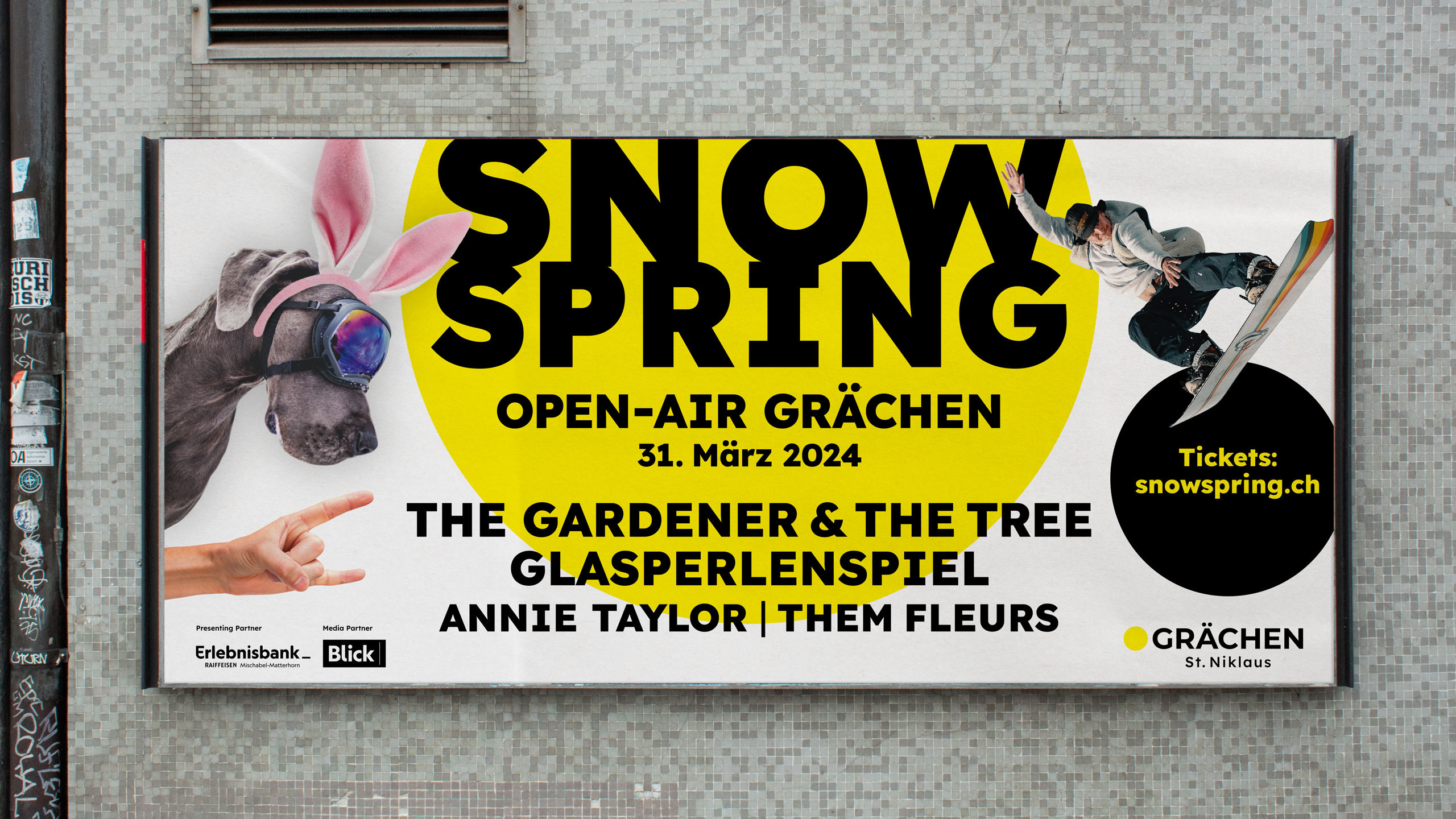 Branding für das Open-Air «Snow Spring» in Grächen